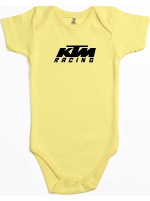 Z zepplin Ktm Racing Black Logo Sarı Renk Bebek Body Zıbın