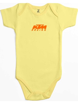 Z zepplin Ktm Racing Orange Logo Sarı Renk Bebek Body Zıbın