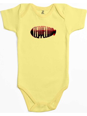 Z zepplin LED Zeppelin Zeplin Sarı Renk Bebek Body Zıbın