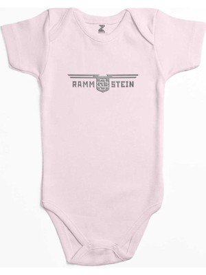 Z zepplin Rammstein Double Line Pembe Renk Bebek Body Zıbın