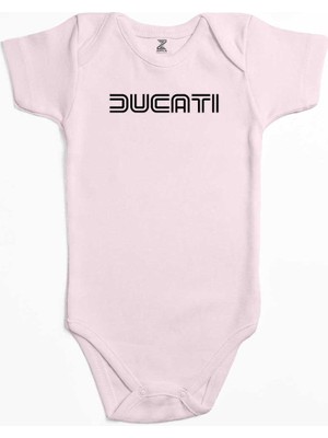 Z zepplin Ducati Text Pembe Renk Bebek Body Zıbın