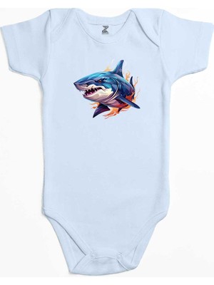 Z zepplin Color Shark Mavi Renk Bebek Body Zıbın