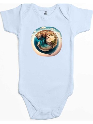 Z zepplin Planet Mavi Renk Bebek Body Zıbın