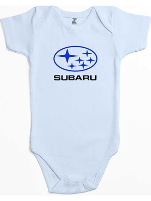 Z zepplin Subaru Logo Stars Mavi Renk Bebek Body Zıbın