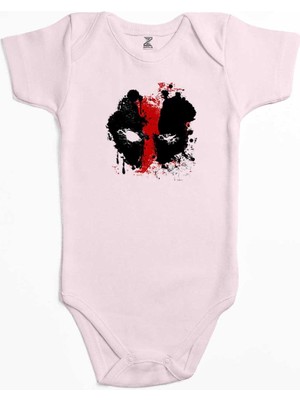 Z zepplin Deadpool Boyama Pembe Renk Bebek Body Zıbın