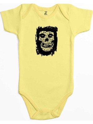 Z zepplin Misfits Die Die My Darling Sarı Renk Bebek Body Zıbın
