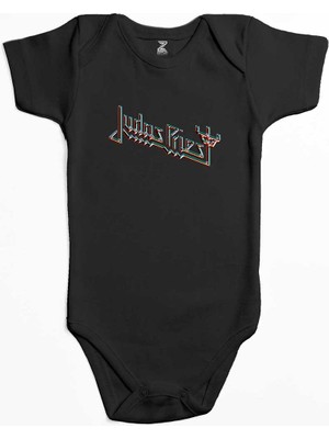 Z zepplin Judas Priest Logo 2 Siyah Renk Bebek Body Zıbın