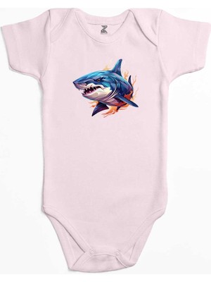 Z zepplin Color Shark Pembe Renk Bebek Body Zıbın