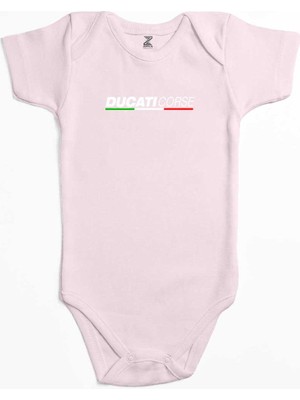 Z zepplin Ducati Corse Text Pembe Renk Bebek Body Zıbın