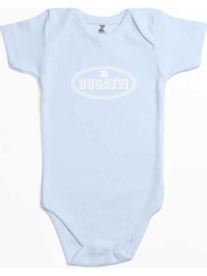 Z zepplin Bugati Logo Mavi Renk Bebek Body Zıbın