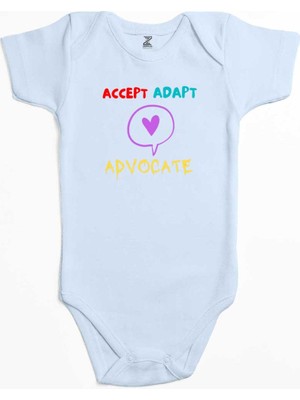 Z zepplin Accept Adapt Advocate Mavi Renk Bebek Body Zıbın