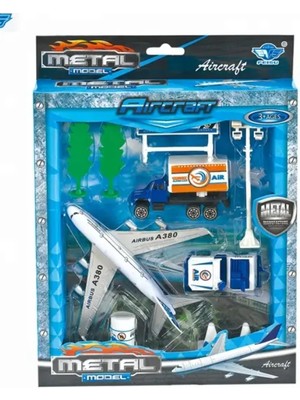 Havaalanı Oyuncak Set Mini Metal Araba Modeli Oyuncak 3'li (Kayısı Ağacı)