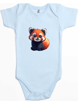 Şirin Tilki Mavi Renk Bebek Body Zıbın