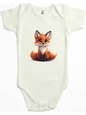 Tilki Ekru Renk Bebek Body Zıbın