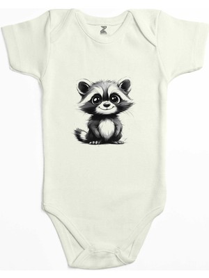 Rakun Ekru Renk Bebek Body Zıbın