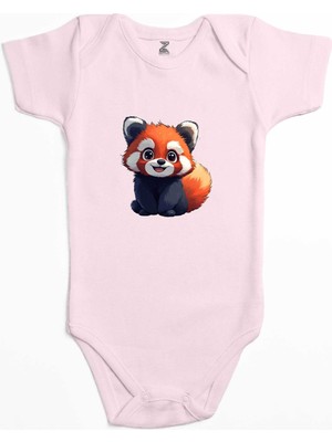 Şirin Tilki Pembe Renk Bebek Body Zıbın