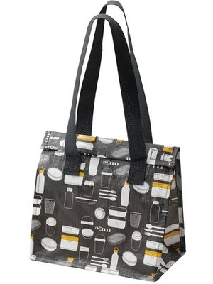 IKEA Fladdrıg Yemek Çantası, Gri, Desenli, 25X16X27 cm