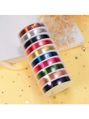 Ozn Aksesuar 0,30 Mm Boncuk Dizme Teli El Yapımı Stil Ve Şekillendirme Teli Dıy Takı Ve Mücevher Teli Renkli