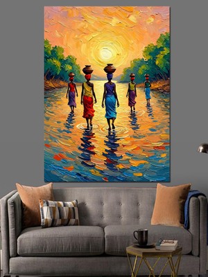 Gölün Içinde Kadınlar Günü Dekoratif Kanvas - Mdf Ahşap Tablo