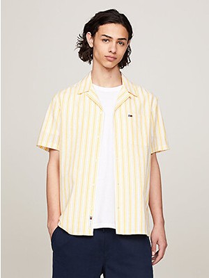 Tommy Hilfiger Erkek Tjm Stripe Linen Gömlek