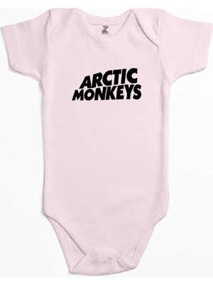 Z zepplin Arctic Monkeys Logo Pembe Renk Bebek Body Zıbın