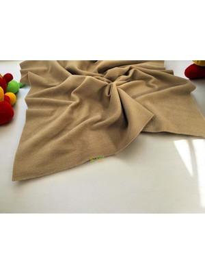 Ecotton Works Polar Ince Bebek Battaniyesi Sütlü Kahve Rengi