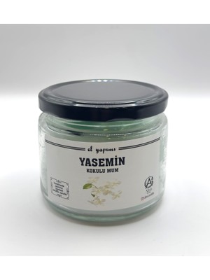 El Yapımı Yasemin Kokulu Kavanoz Mum