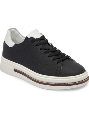 Tergan  Siyah Hakiki Deri Erkek Sneaker - E24I1AY56707-A41
