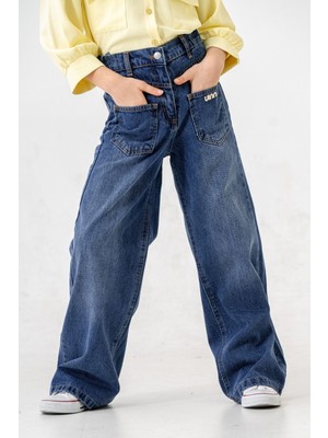 Kız Çocuk Ön Cepli Kot Pantolon 2179