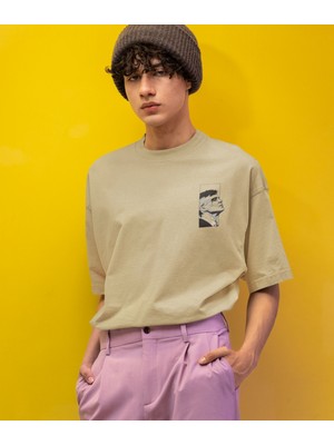 Terzili Giyin Tomy Baskılı Oversize Erkek Tişört