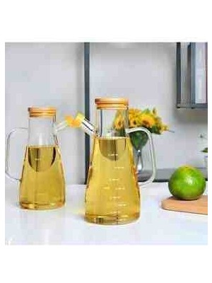 2 Adet 900 ml Bambu Kapaklı Yağdanlık