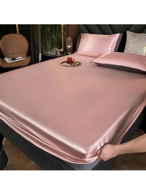 Çift Kişilik Parlak Pamuk Saten Çarşaflar Lastikli