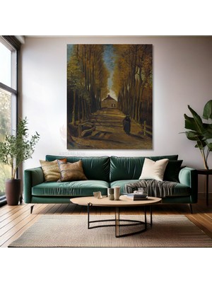 Van Gogh Kanvas Tablo Kanvas Duvar Tablosu Empresyonizm Tablo Poplars-In-Autumn