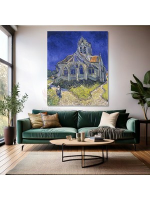 Van Gogh Kanvas Tablo Kanvas Duvar Tablosu Empresyonizm Tablo Auvers Kilisesi