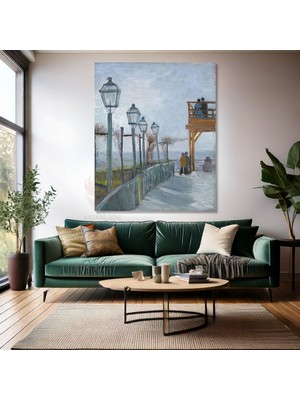 Van Gogh Kanvas Tablo Terrace And Observation Deck At The Moulin De Blute Fin Montmartre