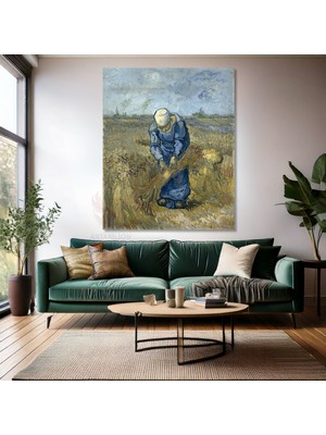 Van Gogh Kanvas Tablo Kanvas Duvar Tablosu Empresyonizm Tablo Köylü Kadın Görseli