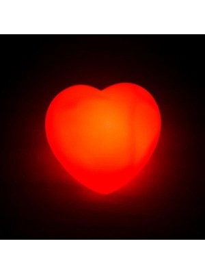 LED Işıklı Kırmızı Kalp Gece Lambası Masa Üstü Dekoratif LED Oturma-Yatak Odası Kalpli Gece Lambası
