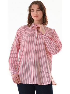 Çizgili Oversize Gömlek