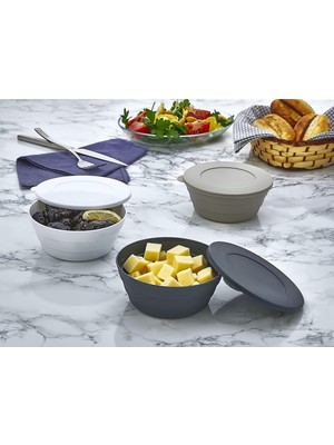 6 Adet Plastik Saklama Kabı Kahvaltılık Çerezlik 350 ml