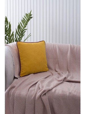 Home Sarı Panorama Bordo Biyeli Kırlent Kılıfı 3 Farklı Biye Seçeneğiyle, 45 x 45, O220005745451