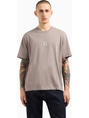 Armani Exchange Bisiklet Yaka Koyu Bej Erkek T-Shirt XM000363 AF12308 U6107 T-Shırt