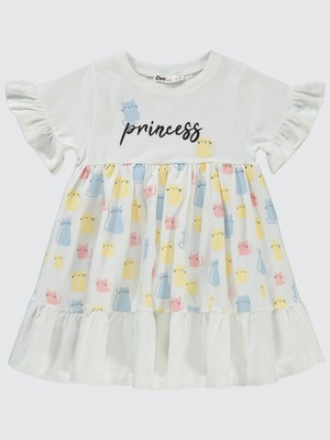 Civil Girls Kız Çocuk Elbise 2-5 Yaş Ekru