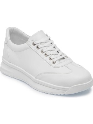 Tergan Beyaz Hakiki Deri Erkek Sneaker - E25I1AY57304-A26