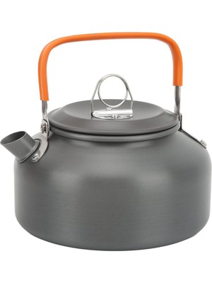 Metal 800 ml Kulplu Çelik Kamp ve Piknik Çaydanlığı Su Isıtma Demlik CIN938