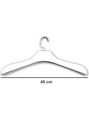 10 Adet Lama Kancalı, Plastik, Ceket, Palto, Kaban  Askısı 45  cm
