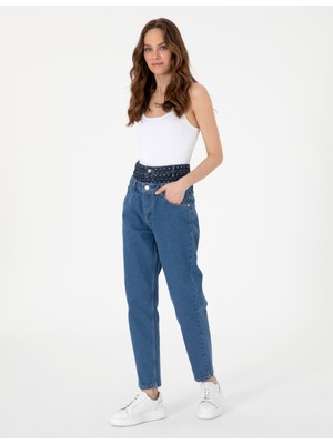 Pierre Cardin Kadın Mavi Jean Pantolon 50306968-VR036