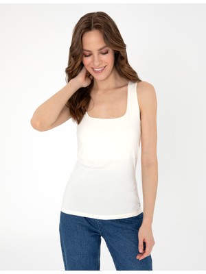 Pierre Cardin Kadın Ekru Ex. Slim Fit Örme Bluz 50306560-VR019