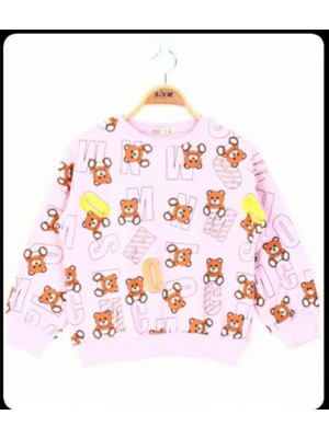 Toontoy Kız Çocuk Harf Baskılı Sweatshirt