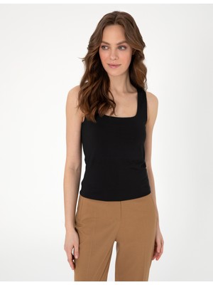 Pierre Cardin Kadın Siyah Ex. Slim Fit Tişört 50306560-VR046