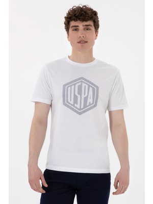 U.S. Polo Assn. Erkek Regular Fit Bisiklet Yaka Beyaz Tişört 50300382-VR013